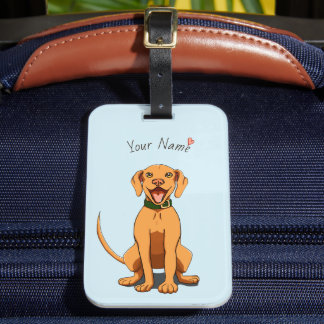 Étiquette À Bagage Balise de bagage personnalisable Vizsla Love