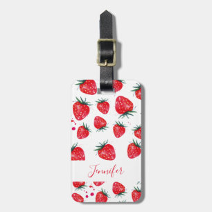 Étiquette À Bagage Balise de bagage personnalisée aux fraises