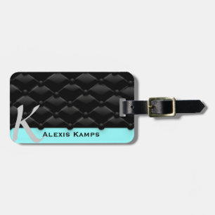 Étiquette À Bagage Balise de bagage personnalisée avec tufted bleu à 