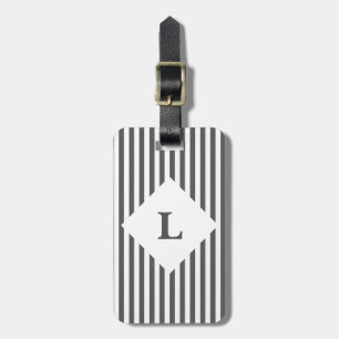 Étiquette À Bagage Balise de bagage personnalisée Black and White Str