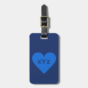 Étiquette À Bagage Balise de bagage personnalisée Blue Heart