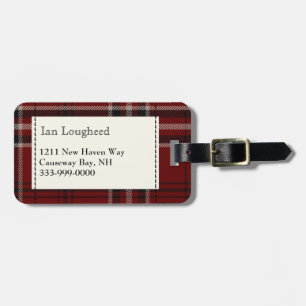 Étiquette À Bagage Balise de bagage personnalisée Clan Lougheed Tarta
