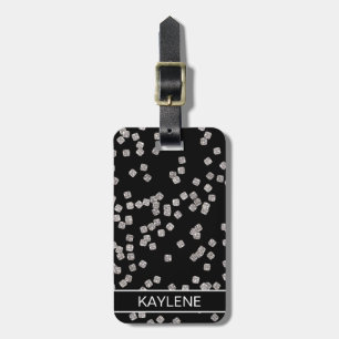 Étiquette À Bagage Balise de bagage personnalisée Confetti en diamant