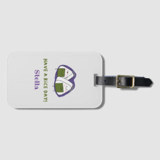 Étiquette À Bagage Balise de bagage personnalisée Cute Onigiri