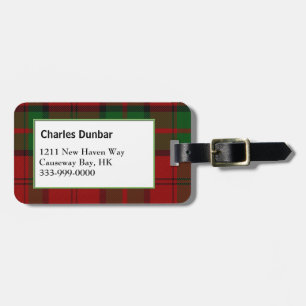 Étiquette À Bagage Balise de bagage personnalisée du clan Dunbar Tart