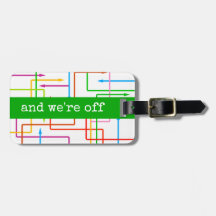 Balise de bagage personnalisée Flèches colorées