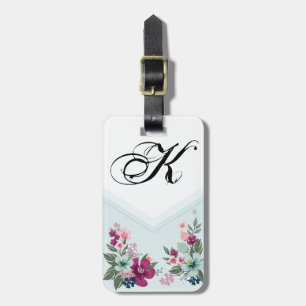 Étiquette À Bagage Balise de bagage personnalisée Fleur tropicale sur