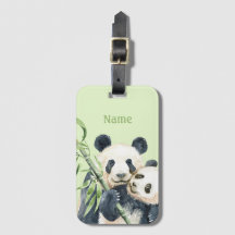 Balise de bagage personnalisée mignonne | Pandas
