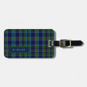 Étiquette À Bagage Balise de bagage personnalisée MILLER Tartan Mens