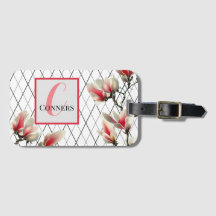 Balise de bagage personnalisée monogramme