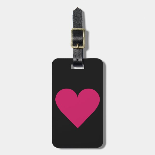 Étiquette À Bagage Balise de bagage personnalisée Red Heart (Devant Vertical)