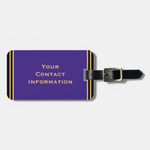 Étiquette À Bagage Balise de bagage personnalisée violet