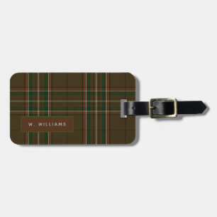 Étiquette À Bagage Balise de bagage personnalisée WILLIAMS Tartan Men