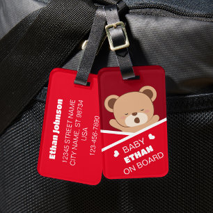 Étiquette À Bagage Balise de bagage pour bébé Sleepy personnalisé