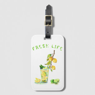 Étiquette À Bagage Balise de bagage pour boire du citron frais - Text