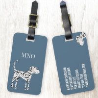 Balise de bagage pour chien Dalmatien amusant