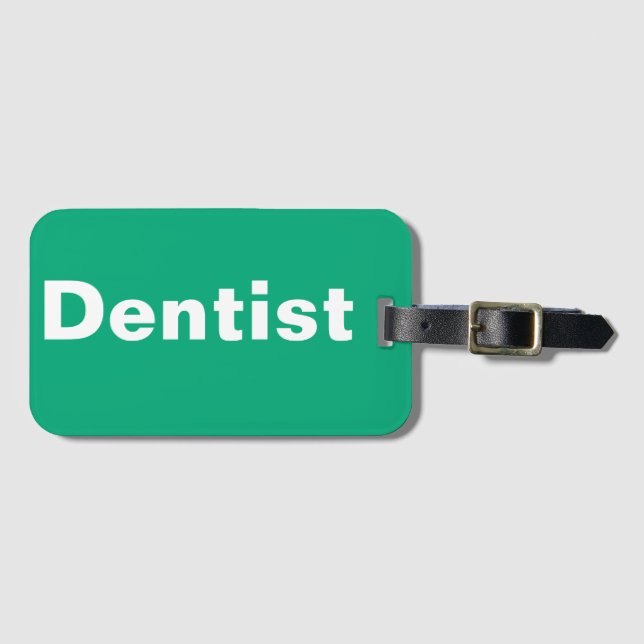 Étiquette À Bagage Balise de bagage pour dentiste (Devant Horizontal)