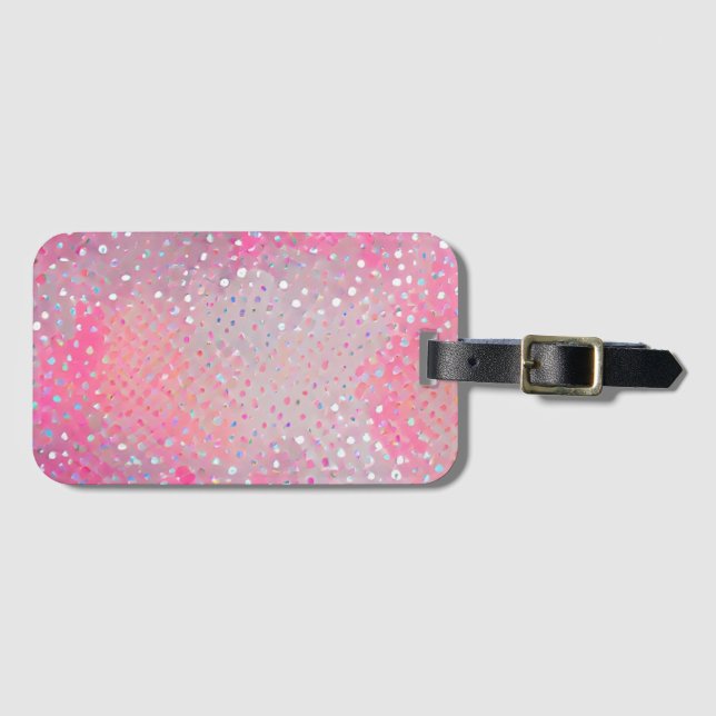Étiquette À Bagage Balise de bagage pour femme rose (Devant Horizontal)