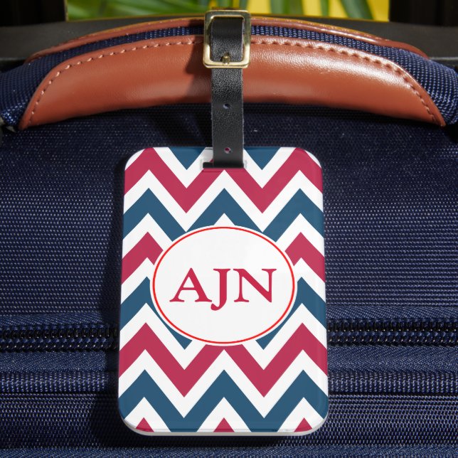 Étiquette À Bagage Balise de bagage pour monogramme patriotique (Insitu Rectoal 2)