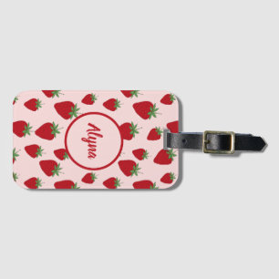 Étiquette À Bagage Balise de bagage pour Motif de fraise mignonne
