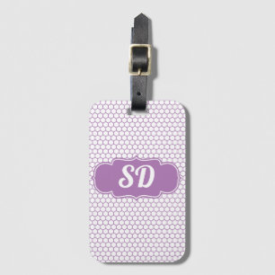 Étiquette À Bagage Balise de bagage pour Motif Hexagon violet clair