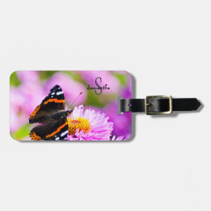 Étiquette À Bagage Balise de bagage pour papillon de l'amiral rouge