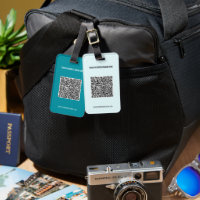 Balise de bagage QR Code Info personnalisé Texte e