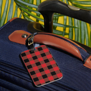 Étiquette À Bagage Balise de bagage rouge et noir