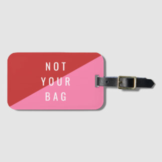Étiquette À Bagage Balise de bagage rouge et rose PAS VOTRE SAC