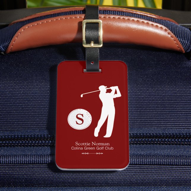 Étiquette À Bagage Balise de bagage rouge pour un golfeur (Insitu Rectoal 2)