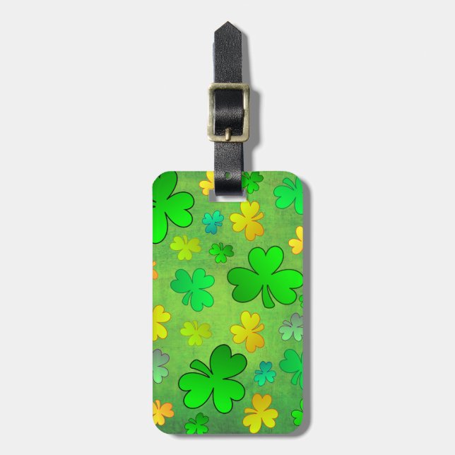 Étiquette À Bagage Balise de bagage shamrock (Devant Vertical)