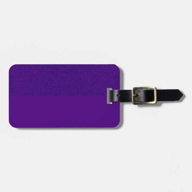 Étiquette À Bagage Balise de bagage sur Parties scintillant violette  (Devant horizontal)