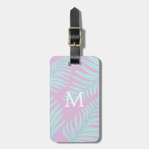 Étiquette À Bagage Balise de bagage Tropical Pastel ⎢ Monogram