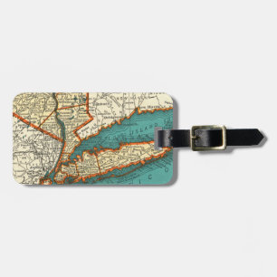 Étiquette À Bagage Balise de bagage vintage de LONG ISLAND NEW YORK