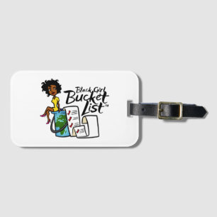 Étiquette À Bagage Balise de bagages Black Girl Bucket List