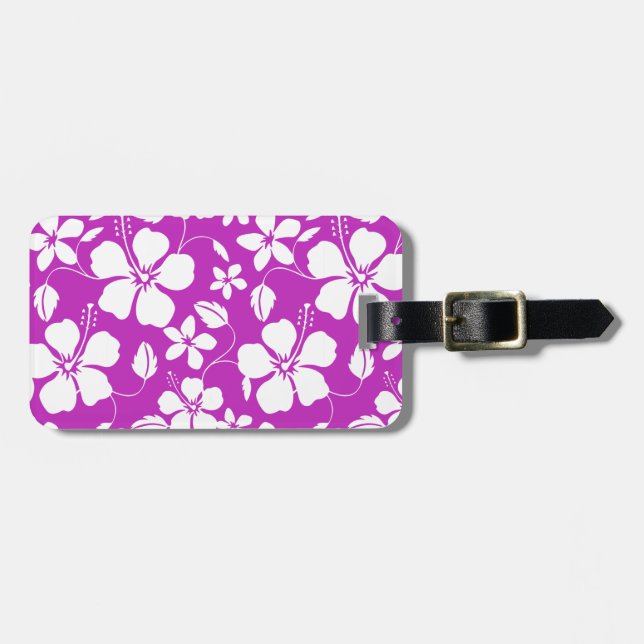 ÉTIQUETTE À BAGAGE BALISE DE BAGAGES DE BAGAGES HIBISCUS (Devant horizontal)