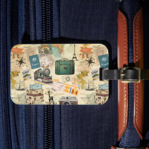 Étiquette À Bagage Balise de bagages de collection Vintage voyage