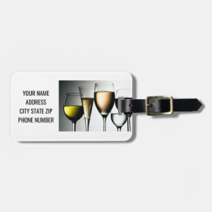 ÉTIQUETTE À BAGAGE **BALISE DE BAGAGES DE L'AMATEUR DE VIN** / I.D. P