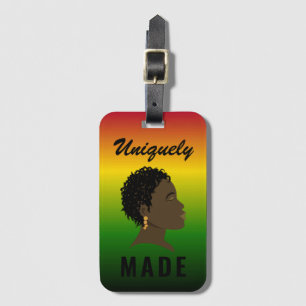 Étiquette À Bagage Balise de bagages femme noire fabriquée de façon u
