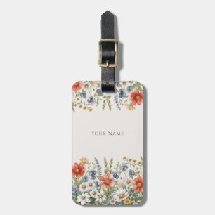 Étiquette À Bagage Balise de bagages Fleur sauvage coloré
