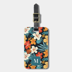 Étiquette À Bagage Balise de bagages Jolie Fleurs hawaïennes