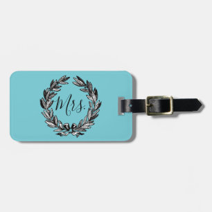 Étiquette À Bagage Balise de bagages Mme Wreath Turquoise