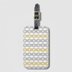 Étiquette À Bagage Balise de bagages Motif argent et or