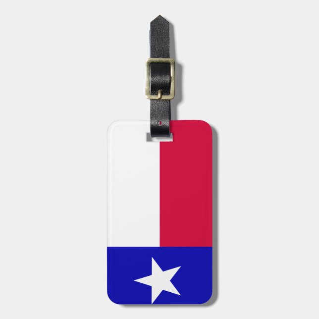 Étiquette À Bagage BALISE DE BAGAGES PERSONNALISÉE DU Drapeau Texas (Devant Vertical)