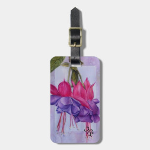 ÉTIQUETTE À BAGAGE BALISE DE BAGAGES PERSONNALISÉE ROSE PURPLE FUSCHI