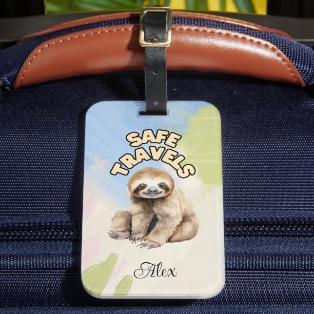ÉTIQUETTE À BAGAGE BALISE DE BAGAGES PERSONNALISÉE (SLOTH) (Insitu Rectoal 2)
