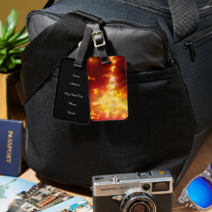 Étiquette À Bagage Balise de bagages pour la flamme du ciel de nuit