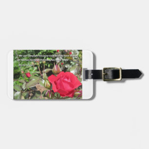 Étiquette À Bagage Balise de bagages Red Rose personnalisable - Grati