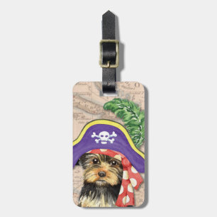 Étiquette À Bagage Balise de bagages Yorkie Pirate