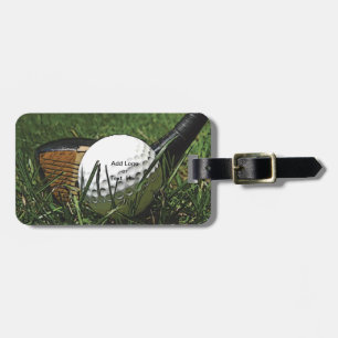 ÉTIQUETTE À BAGAGE BALISE DE GOLF WOOD BAG